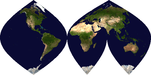 Interrupted sinusoidal projection